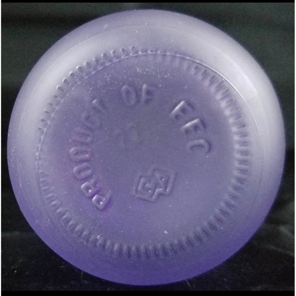 Vintage Product of EEC Two Mini Frosted Glass Bulb starting Vases pink/purple - Picture 3 of 4